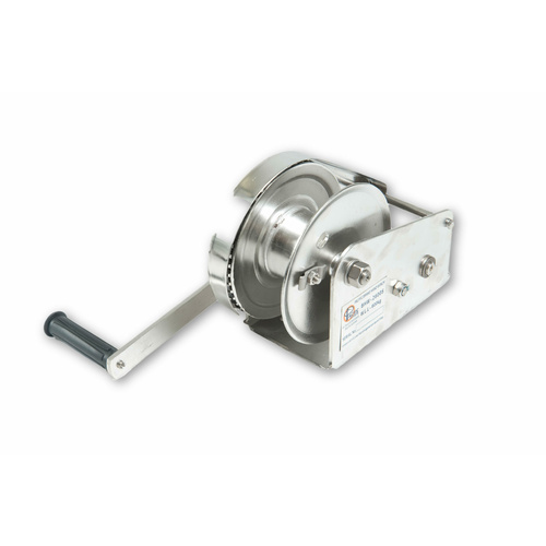 Stainless Steel Braked Hand Winch Boat Winch, Capacity: 820kg/1800 lbs