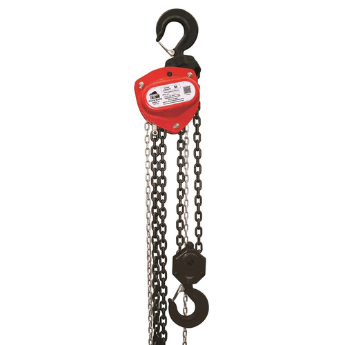 Beaver 3S G80 Industrial Manual Chain Block - 6m x 5000kg (5T) MRC - Red