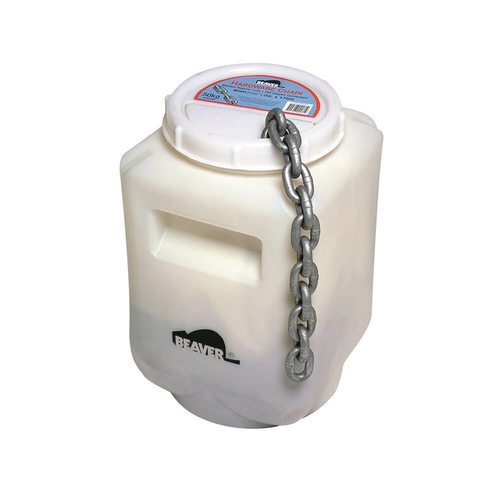 Beaver Hardware Chain Regular Link Galvanised (50kg) - 3mm (1/8") x 249m - 1 Pail