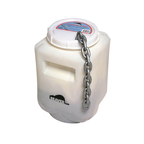 Beaver Hardware Chain Regular Link Galvanised 25kg - 8mm Approx. 35.8mm - 1 Pail