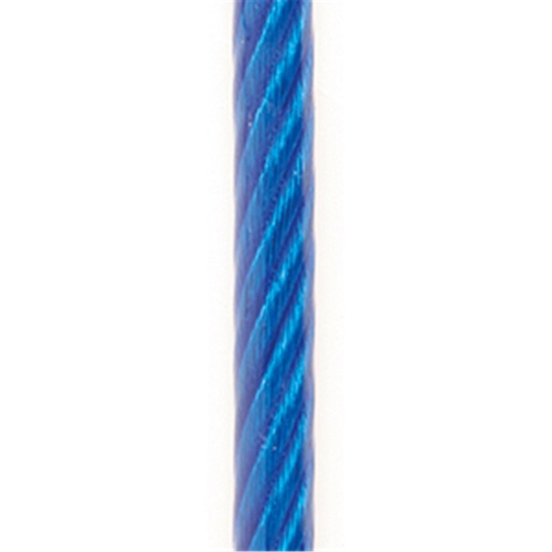 Beaver G1570 6 x 19 Fibre Core RHOL Wire Rope Galvanised PVC Blue- 4mm x 50m Reel