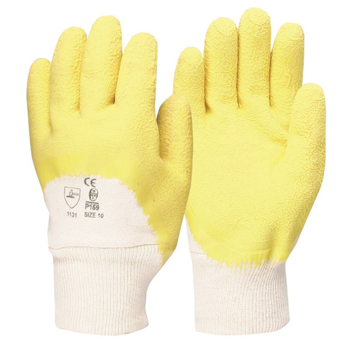 Frontier Glass Gripper Latex Gloves, Yellow, XL - Pack of 12