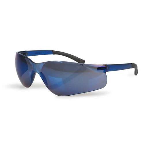 Frontier Kokoda Polycarbonate Safety Glasses, Blue Mirror - Pack of 12