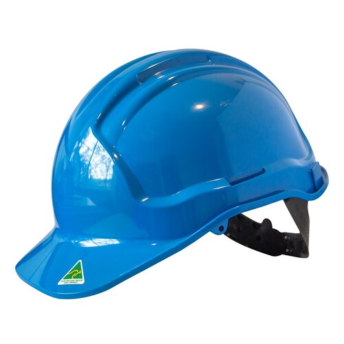 Tuffgard Non Vented Hard Hat, 6-Point Web Suspension, Blue