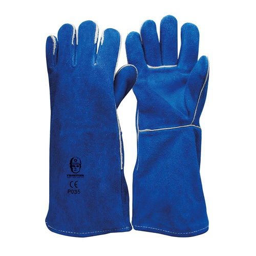 Frontier Welder Aramid Gauntlet Gloves, Blue - Pack of 12