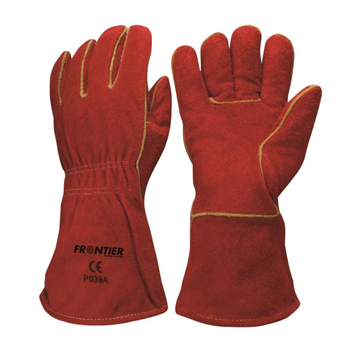 Frontier Ultimate Welder Aramid Gauntlet Gloves, Red - Pack of 12
