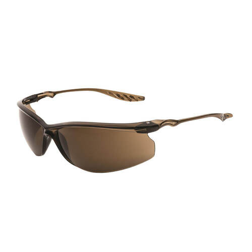 Frontier X-Caliber Polycarbonate Safety Spectacle, Brown - Pack of 12