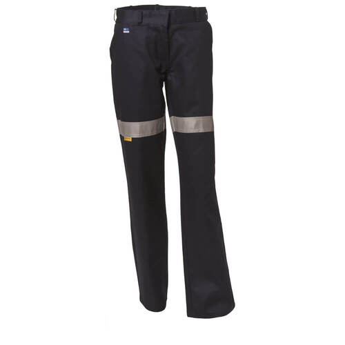 WS Workwear Womens Heavy Weight Taped Drill Trouser, Navy, Size 6