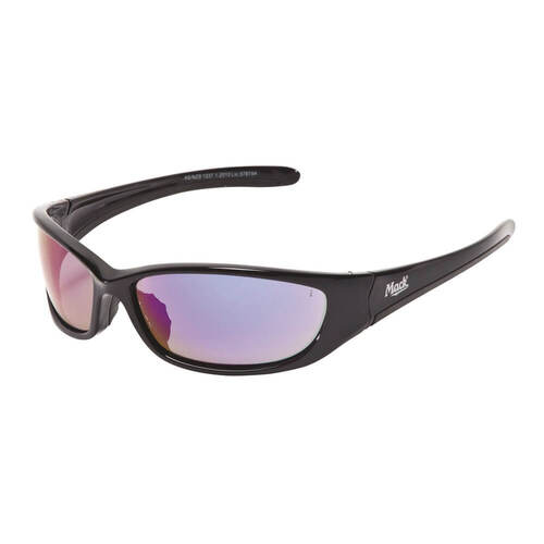 Mack Convoy Wraparound Style Safety Spectacles, Blue Mirror - Pack of  12
