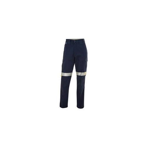 WS Workwear Mens Midweight Taped Canvas Cargo Trouser,Navy, 79 Long