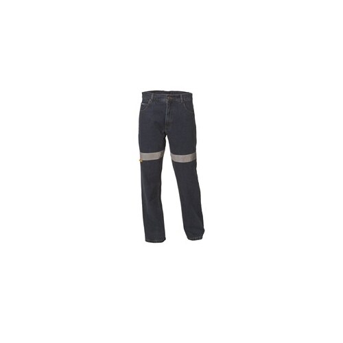 WS Workwear Mens Taped Stretch Jeans, Stonewash, 79 Long