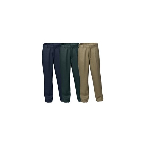 WS Workwear Mens Classic Pleat Front Drill Trouser, Navy, 74 Long