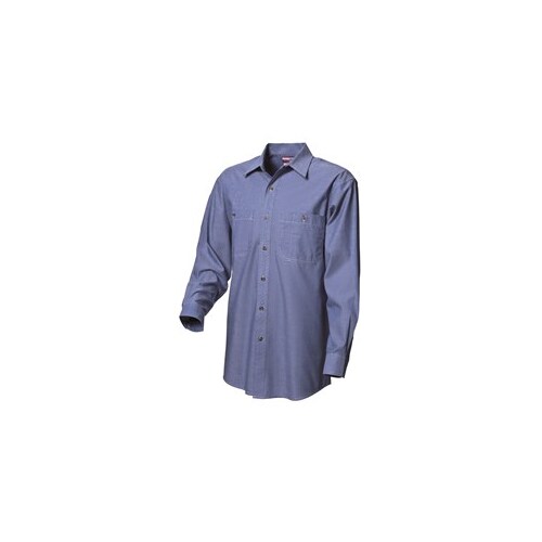 WS Workwear Mens Long Sleeve Chambray Shirt, Denim Blue, XS