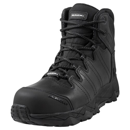Mack Octane Zip-Up Safety Boots, Black -Size 6