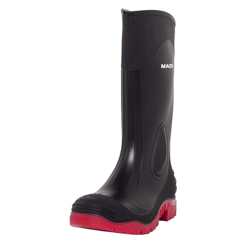 Mack Pour Safety Gumboots,  Black/Red -UK/AUS Size 6