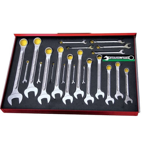 Stahlwille Combination Spanner Set, 3/16" - 1-1/4" #13 22-Piece SW13A/22