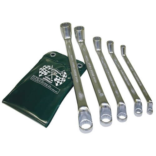 Stahlwille Double-Ended Ring Spanner Set 5 -Piece 1/4x5/16" - 11/16 x 13/16" , SWVP20A/5