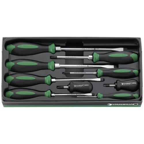 Stahlwille Screwdriver Set Drall + 8-Piece 5 Slotted/3 Phillips  SW4697