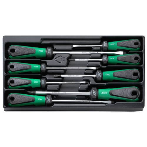 Stahlwille Screwdriver Set 3K Drall 8-Piece 5 Slot / 3 Phillips  SW4892