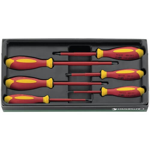 Stahlwille Screwdriver Set Drall+ VDE 6-Piece 4 Slotted/2 Phillips  SW4695VDE