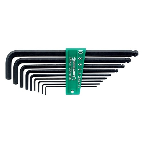 Stahlwille Hex Key Allen Wrench Metric 9-Piece Set, Ball End Long Series  SW10767