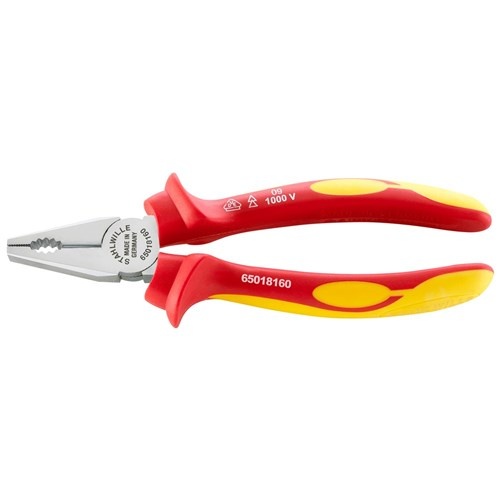 Stahlwille 200mm VDE Combination Plier - Insulated W/ Plastic Sleeves SW6501