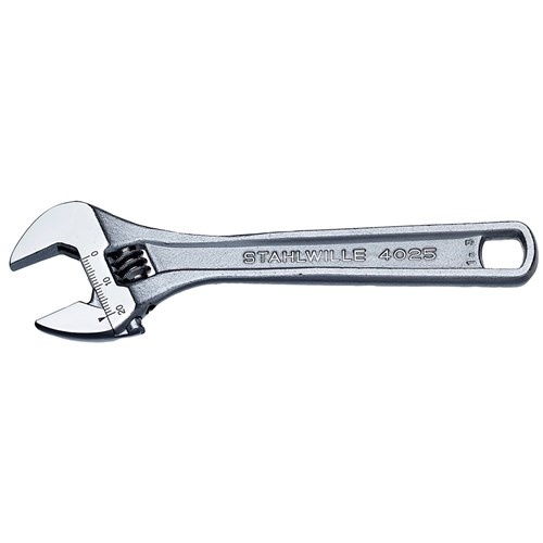 Stahlwille 100mm  4"  Wrench, Adjustable Chrome Plated -SW4025