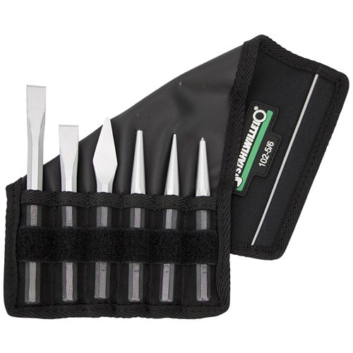 Stahlwille Pin/Chisel / Punch Plastc-Textile Wallet 6-Piece Set - SW102-5/6