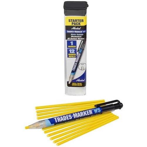 Markal Trades Marker Refill with Holder - Yellow