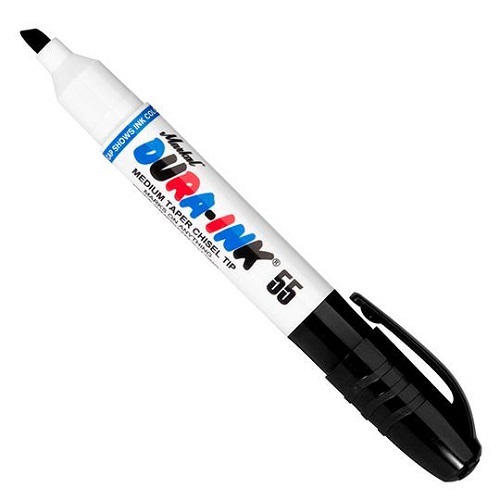 Markal Marker Dura-Ink 55 Medium Chisel Tip 1.5 or 4.5mm Black