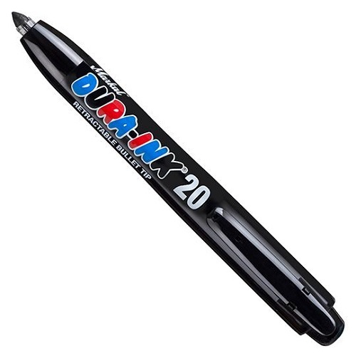 Markal Marker Dura-Ink 20  Retractable Fine Bullet Tip 1.5mm Black