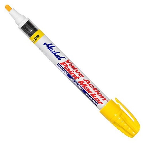 Markal Paint Marker Valve Action 3mm - Yellow