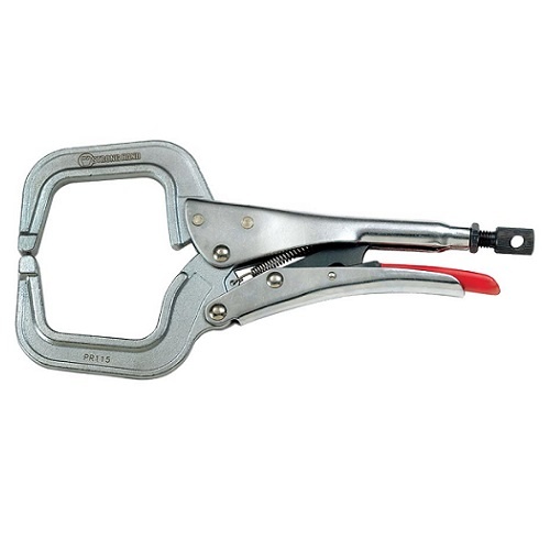 Strong Hand Tools 280 x 83 x 100mm Round Tip Locking C-Clamp Pliers