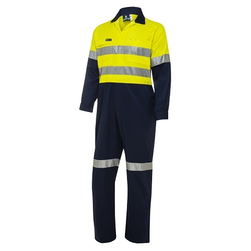WS Workwear Hi-Vis Coverall, Yellow/Navy - Size 94 Long