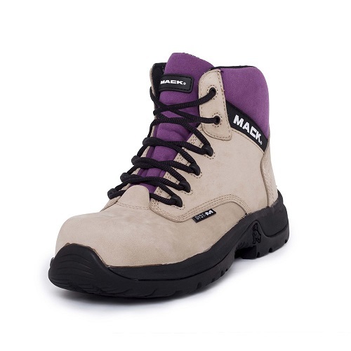 Mack Axel Womens Lace-Up Safety Boots, Fawn Purple US Size 6, UK/AUS 4