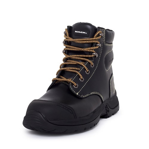 Mack Chassis Lace-Up Safety Boots, Black -UK/AUS Size 6