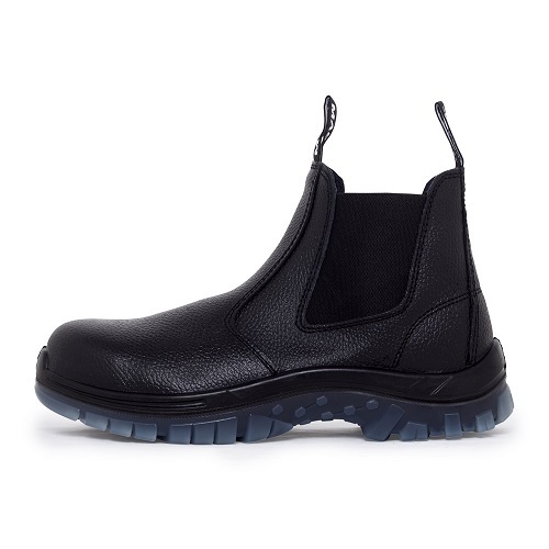 Mack Tradie Slip On Safety Boots, Black - UK/AUS Size 6