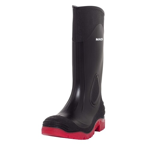Mack Pour Safety Gumboots,  Black/Red -UK/AUS Size 12
