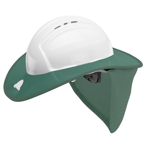 FRONTIER Snap Brim White/ Green for Sureguard Hard Hat, White/ Grey -Frontier