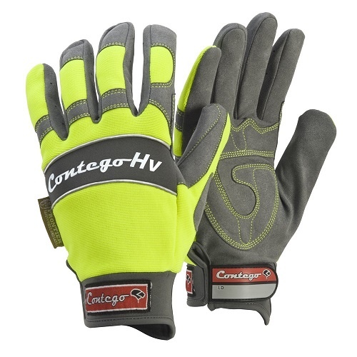 Contego Original Hi-Vis Gloves Yellow, Small - Pack of 12