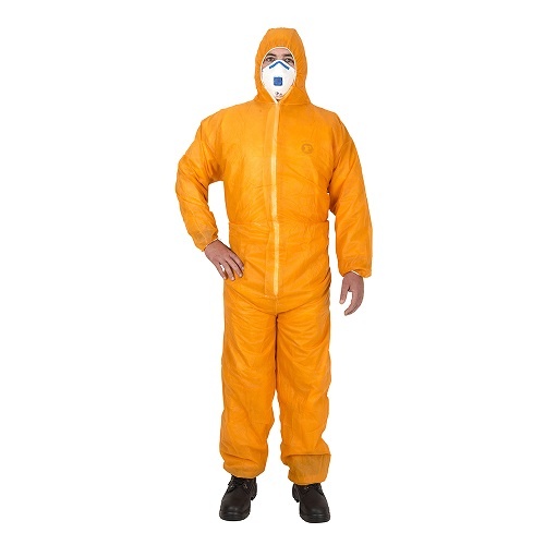 Frontier Polypropylene Coverall Orange, L -Pack of 50