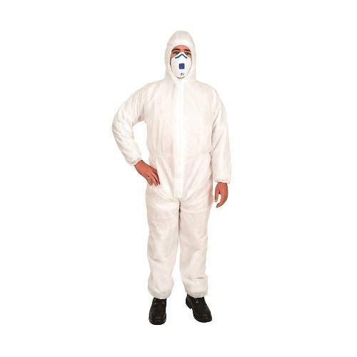 Frontier Polypropylene Coverall White, L - Pack of 50