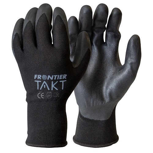 Frontier Takt Micro Foam Nitrile Gloves Black, Small - Pack of 12
