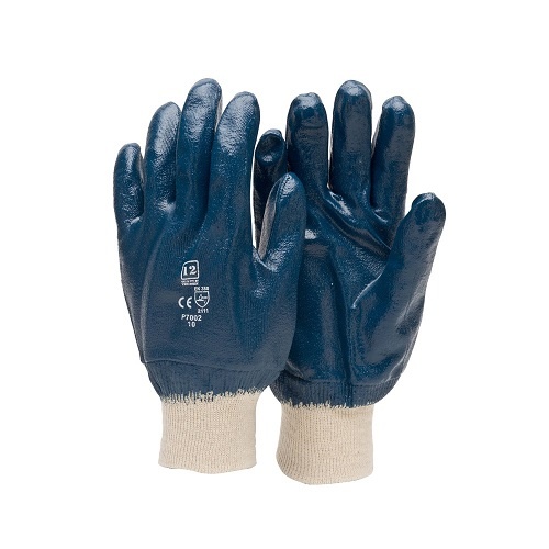 Frontier Nitrile Full Dipped Gloves Blue, Size 10 - Pack of 12