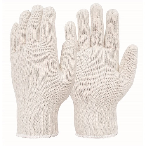 Frontier Ladies Knitted Polycotton Gloves White, Mens - Pack of 12