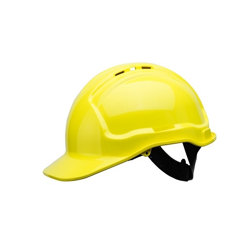 Frontier Non-Vented Hard Hat Fluro Yellow, One Size Fits All