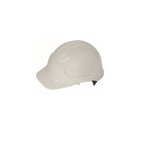 Frontier Non-Vented Hard Hat White, One Size Fits All