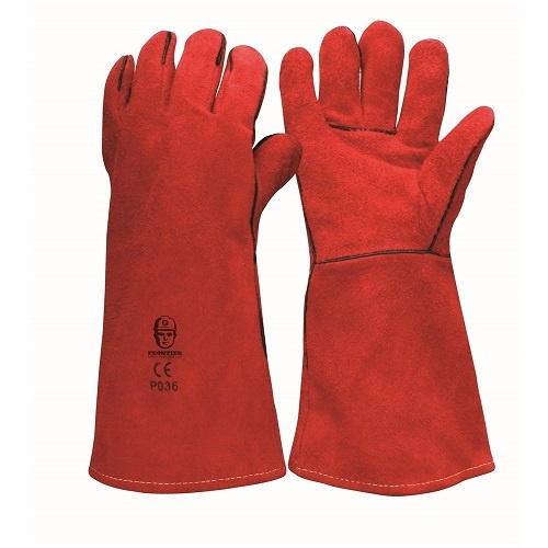 Frontier Gauntlet Welders Gloves Red, One Size Fits All - Pack of 12
