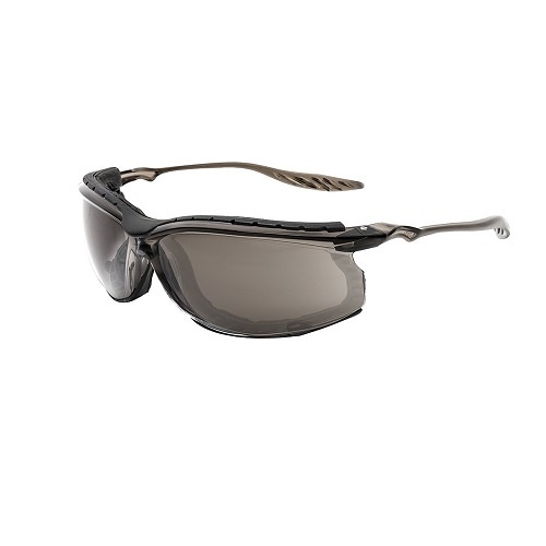 Frontier X-Caliber Safety Glasses W/ Dust Guard Smoke, One Size Fits All - Pack of 12