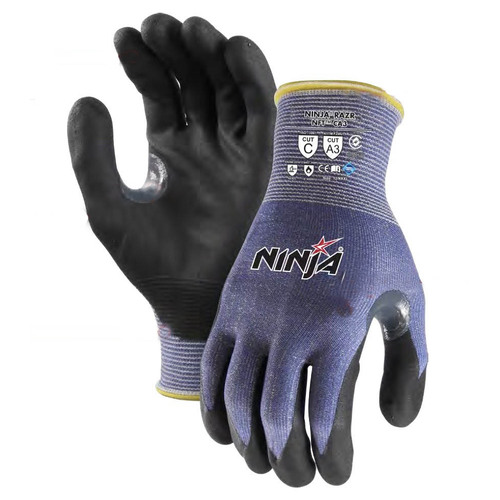 Ninja Razr NFT CA3 Gloves Blue/Black, Small - Pack of 12